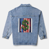 Dollar-teken Denim Jacket (Achterkant)