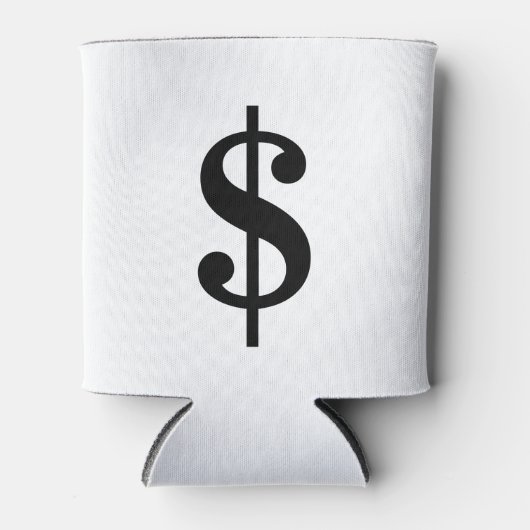 Dollar-teken | Eenvoudig klassiek alfabet Blikjeskoeler (Voorkant)