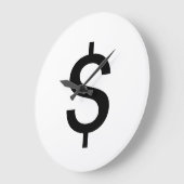 Dollar-teken | Eenvoudig modern alfabet Grote Klok (Hoek)