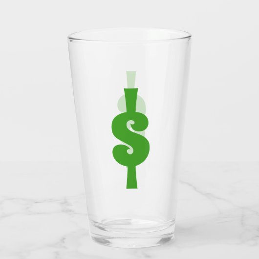 Dollar-teken Glas (Achterkant)