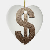 Dollar-teken Keramisch Ornament (Rechts)