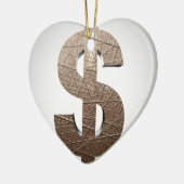 Dollar-teken Keramisch Ornament (Links)