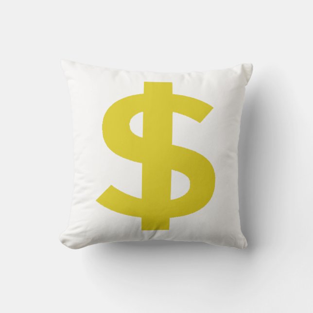 Dollar-teken Kussen (Voorkant)