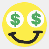 Dollar Teken Ogen Sticker (Voorkant)
