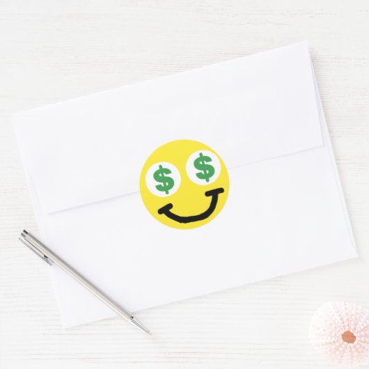Dollar Teken Ogen Sticker (Envelop)
