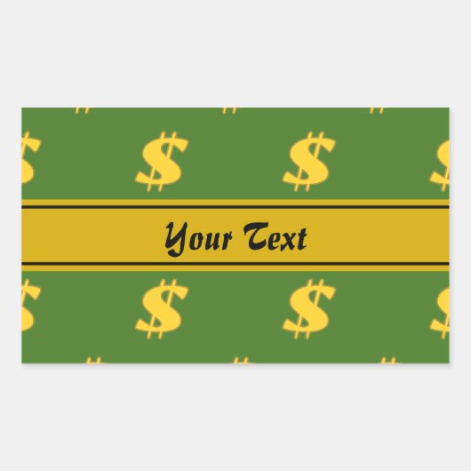 Dollar teken patroon Stickers (Voorkant)