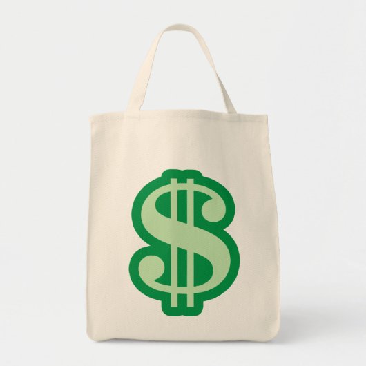 Dollar-teken Tote Bag (Voorkant)
