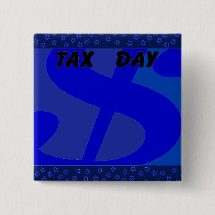 Dollar-teken - vierkante button 5,1 cm