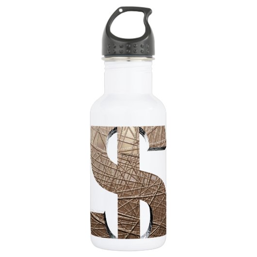 Dollar-teken Waterfles (Voorkant)