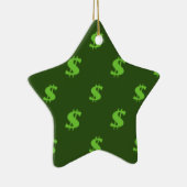 Dollar-tekenpatroon Keramisch Ornament (Rechts)