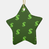Dollar-tekenpatroon Keramisch Ornament (Links)