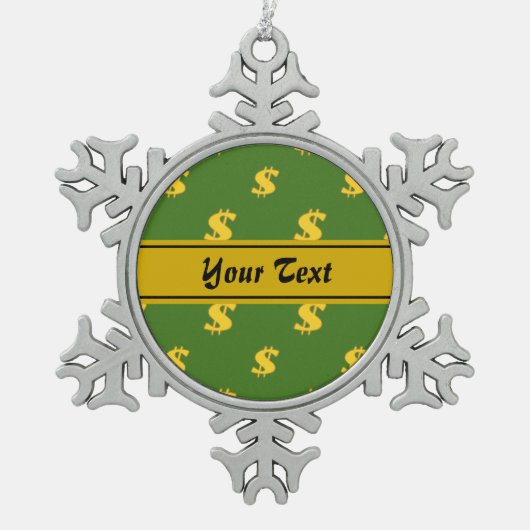 Dollar-tekenpatroon Ornament (Voorkant)