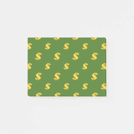 Dollar-tekenpatroon Post-it® Notes (Voorkant)