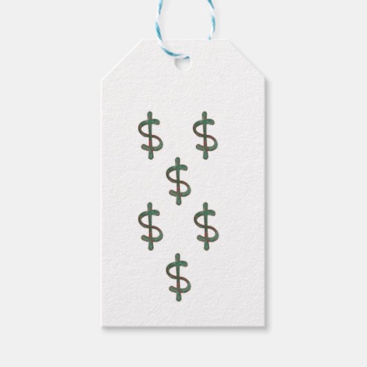 Dollar-tekens Cadeaulabel (Voorkant)