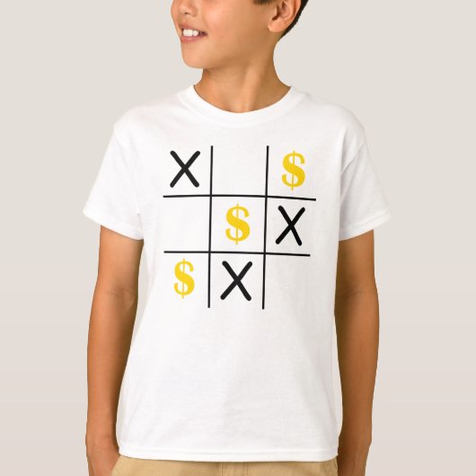 Dollar Tic Tac Toe T-shirt (Voorkant)