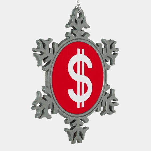 Dollar Tin Sneeuwvlok Ornament (Links)