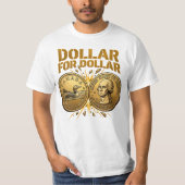 DOLLAR VOOR DOLLAR Canada Tariefreactie 2026 T-shirt (Voorkant)