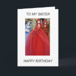 Dollar VOOR MIJN SISTER HAPPY BIRTHDAY-Kaart Kaart<br><div class="desc">Dolls in prachtige gekleurde jurken in een winkel in Athene,  Griekenland</div>