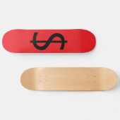 Dollar $ymbool persoonlijk skateboard (Horizontaal)