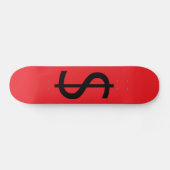 Dollar $ymbool persoonlijk skateboard (Horizontaal)