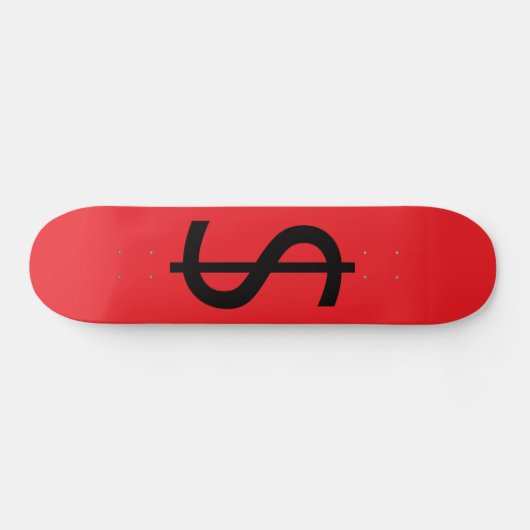 Dollar $ymbool persoonlijk skateboard (Horizontaal)
