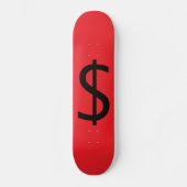 Dollar $ymbool persoonlijk skateboard (Voorkant)