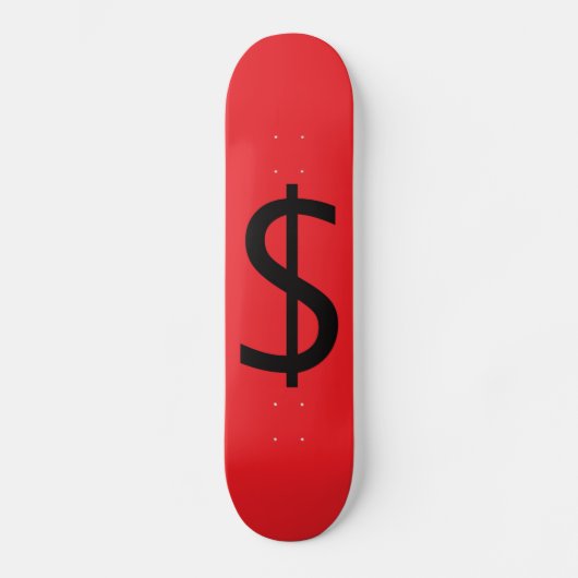 Dollar $ymbool persoonlijk skateboard (Voorkant)