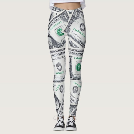 dollarbriefgeld leggings (Voorkant)