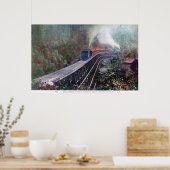 Dollarhide Trestle, Shasta Route, Southern Pacific Poster (Keuken)
