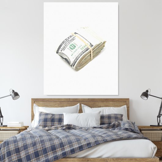 Dollars Canvas Afdruk (Insitu (Slaapkamer))