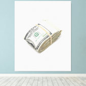 Dollars Canvas Afdruk (Insitu (Houten vloer))