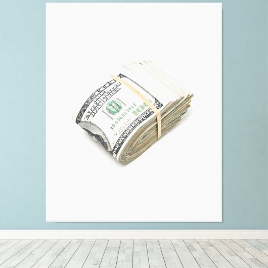 Dollars Canvas Afdruk (Insitu (Houten vloer))