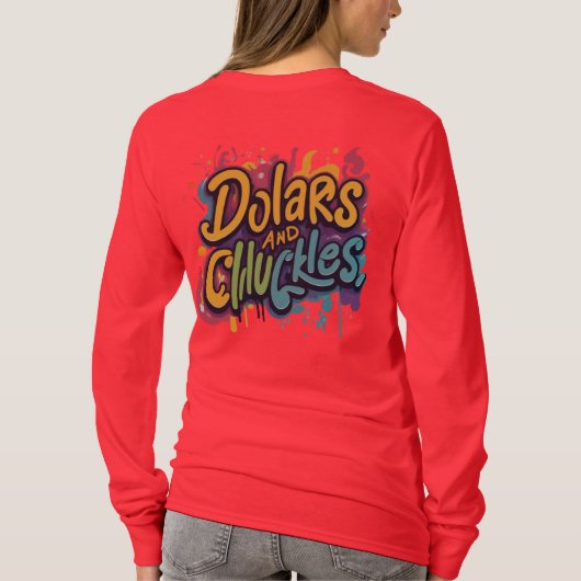 Dollars en grinniken t-shirt (Achterkant)