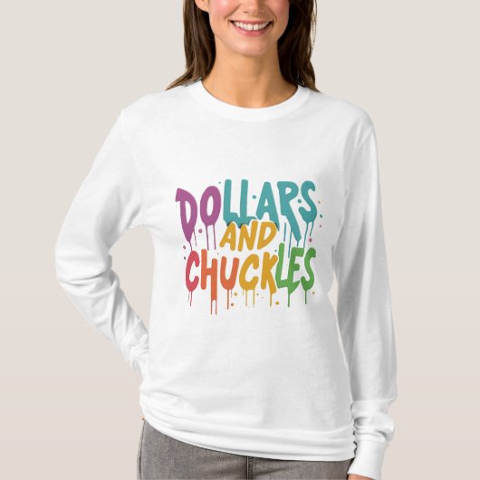 Dollars en grinniken t-shirt (Voorkant)