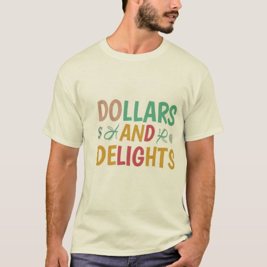 Dollars en lekkernijen t-shirt (Voorkant)