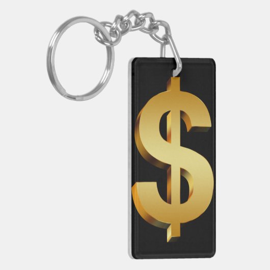 Dollarsymbool Sleutelhanger (Voorkant Links)