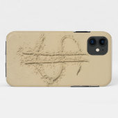 Dollarteken geschreven in zand Case-Mate iPhone case (Achterkant (horizontaal))