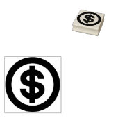 dollarteken kunststempel rubberstempel (Gestempeld)
