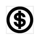 dollarteken kunststempel rubberstempel (Afrduk)