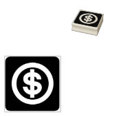 dollarteken kunststempel rubberstempel (Gestempeld)