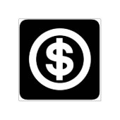 dollarteken kunststempel rubberstempel (Afrduk)