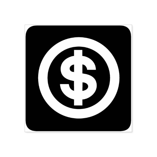 dollarteken kunststempel rubberstempel (Afrduk)