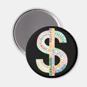 dollarteken magneet (Voorkant / Achterkant)