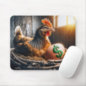 Dollarteken op een ei muismat (Met muis)