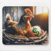 Dollarteken op een ei muismat (Voorkant)