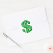 dollarteken ronde sticker (Envelop)