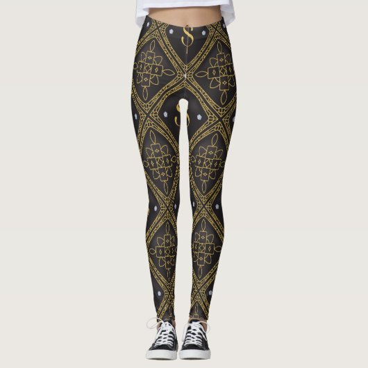 Dollartekens en diamanten leggings (Voorkant)
