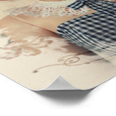  Dollcore Meisje met Ivoren Rand Poster (Hoek)