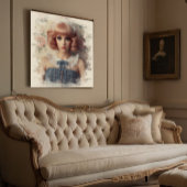 Dollcore Meisje met Ivoren Rand Poster