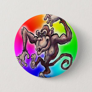 Dolle Aap Ronde Button 5,7 Cm